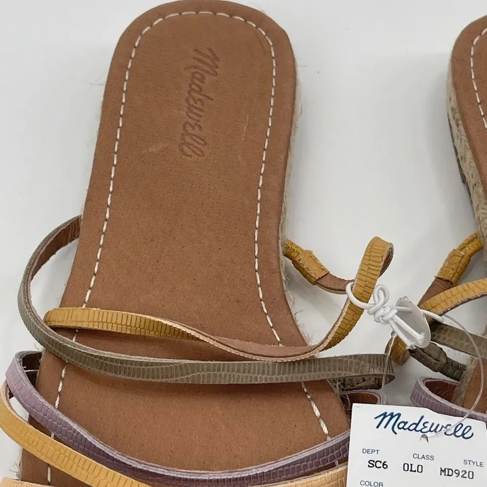 Madewell Sandal The Kathryn Espadrille‎ Slide in Leather Lilac Women Size 11 New